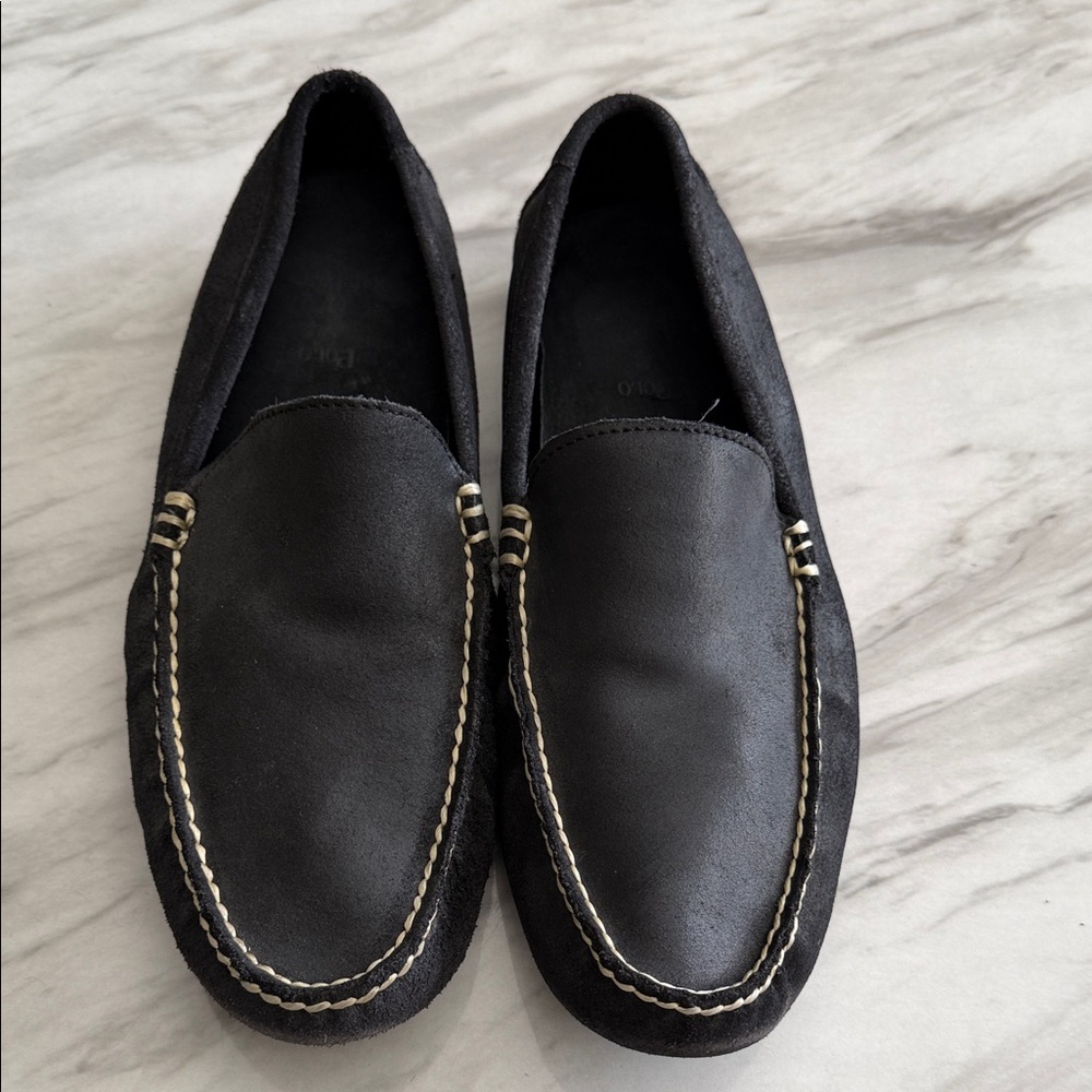 Men's POLO Ralph Lauren Navy Blue Suede Terence Loafers 9.5